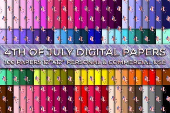 4th of July Kite 100 Digital Paper Set: A Versatile Resource for Creative Projects