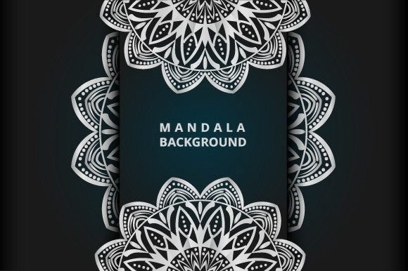 Luxury Silver Color Mandala Background: A Versatile Design for Creative Projects