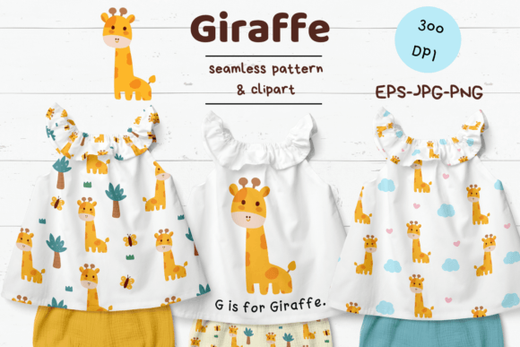 Seamless Pattern Giraffe Kawaii Cartoon: A Playful Addition to Your Creative Projects