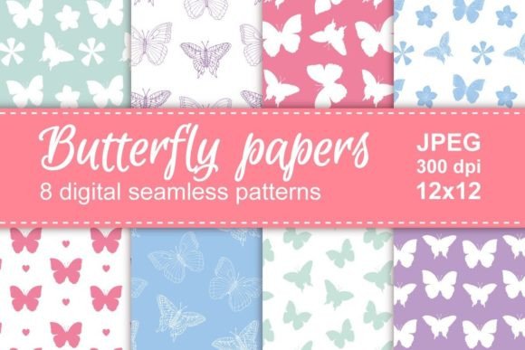 Set of Butterfly Patterns: A Versatile Design Resource for Creative and Professional Projects