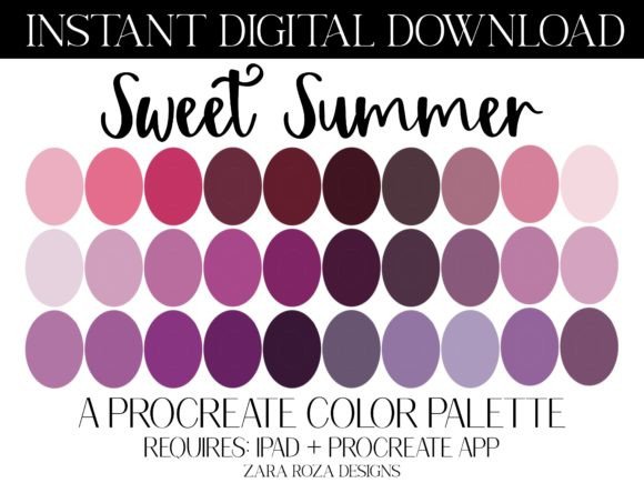 Sweet Summer Procreate Color Palette – A Versatile Tool for Digital Artists and Creatives