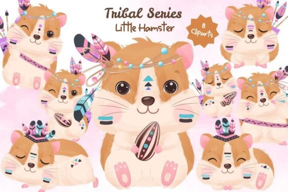 Tribal Series Little Hamster Clipart: A Versatile Asset for Modern Creatives