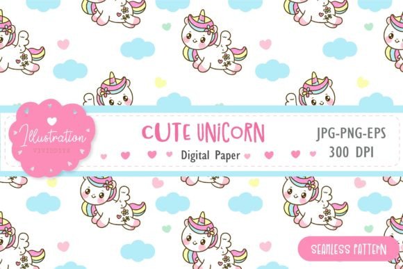 Unicorn Digital Paper Seamless Pattern: A Versatile Design Tool for Creative Projects