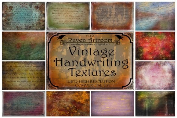 Vintage Handwriting Textures for Creative Projects