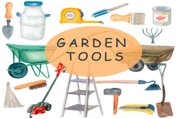 Watercolor Garden Tools Clipart: A Versatile Asset for Creative and Professional Projects